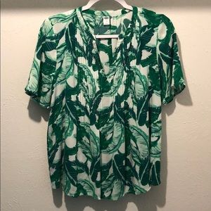 Tropical banana leaf top